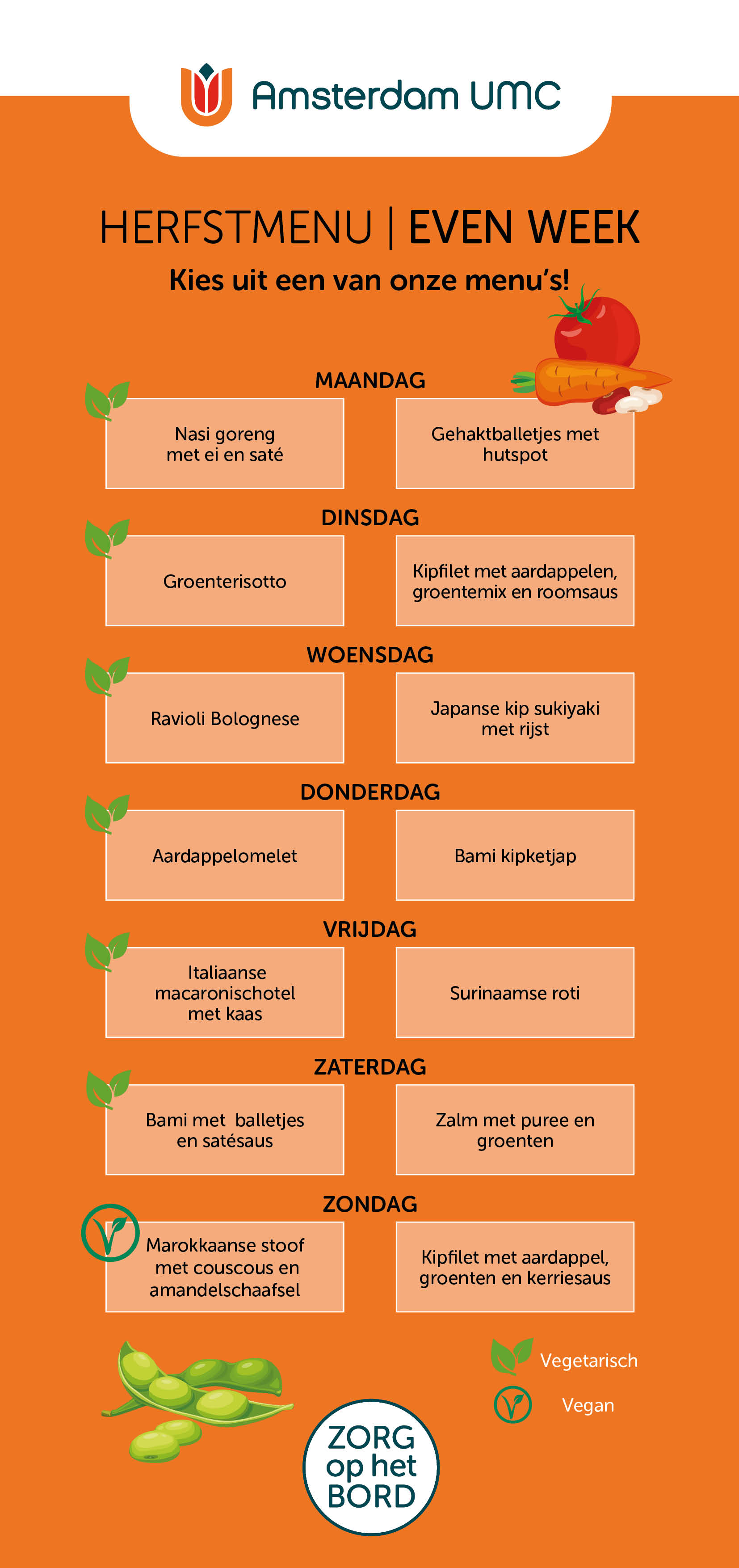AMC avondmaaltijd even week