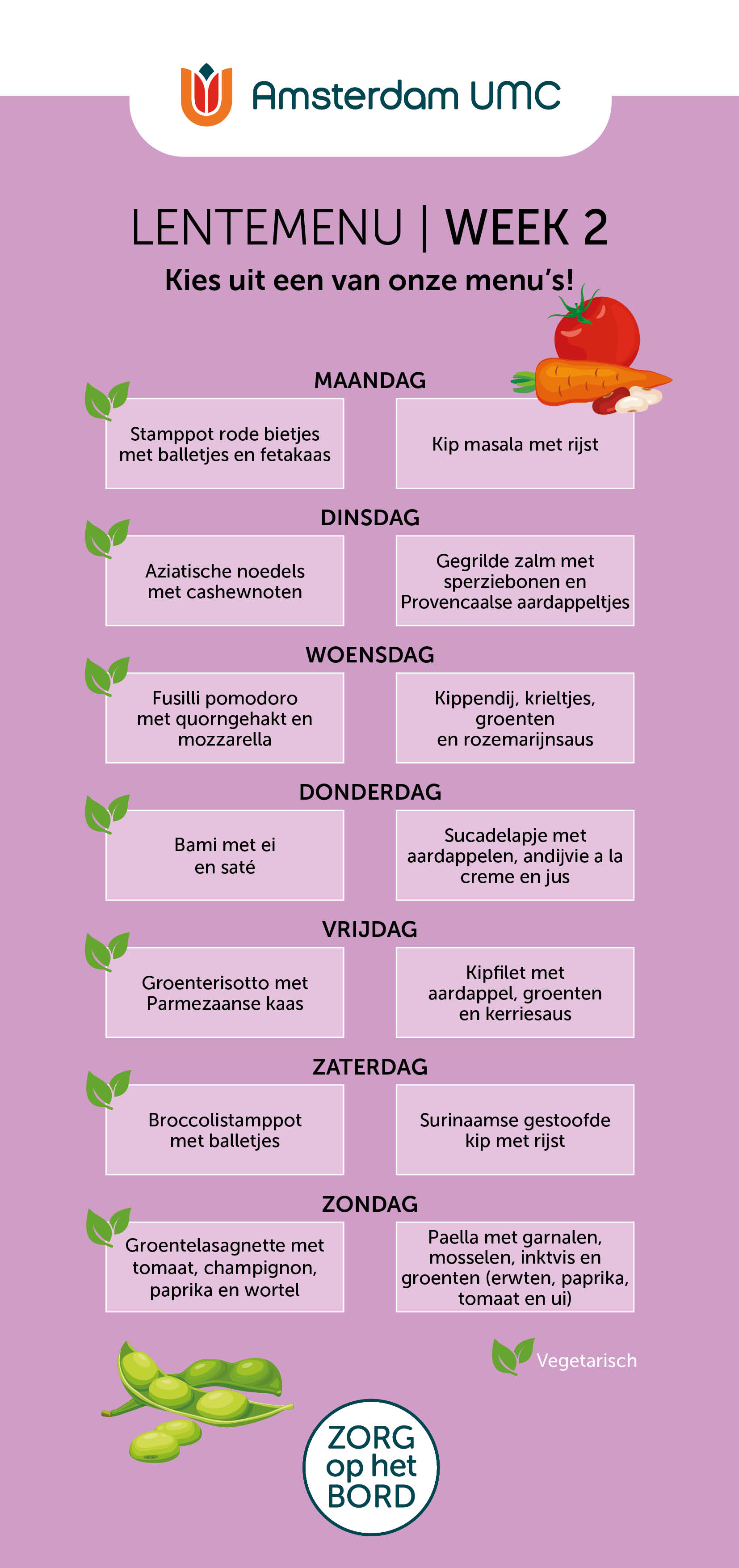 Herfstmenu week 2 avondmaaltijd week 2