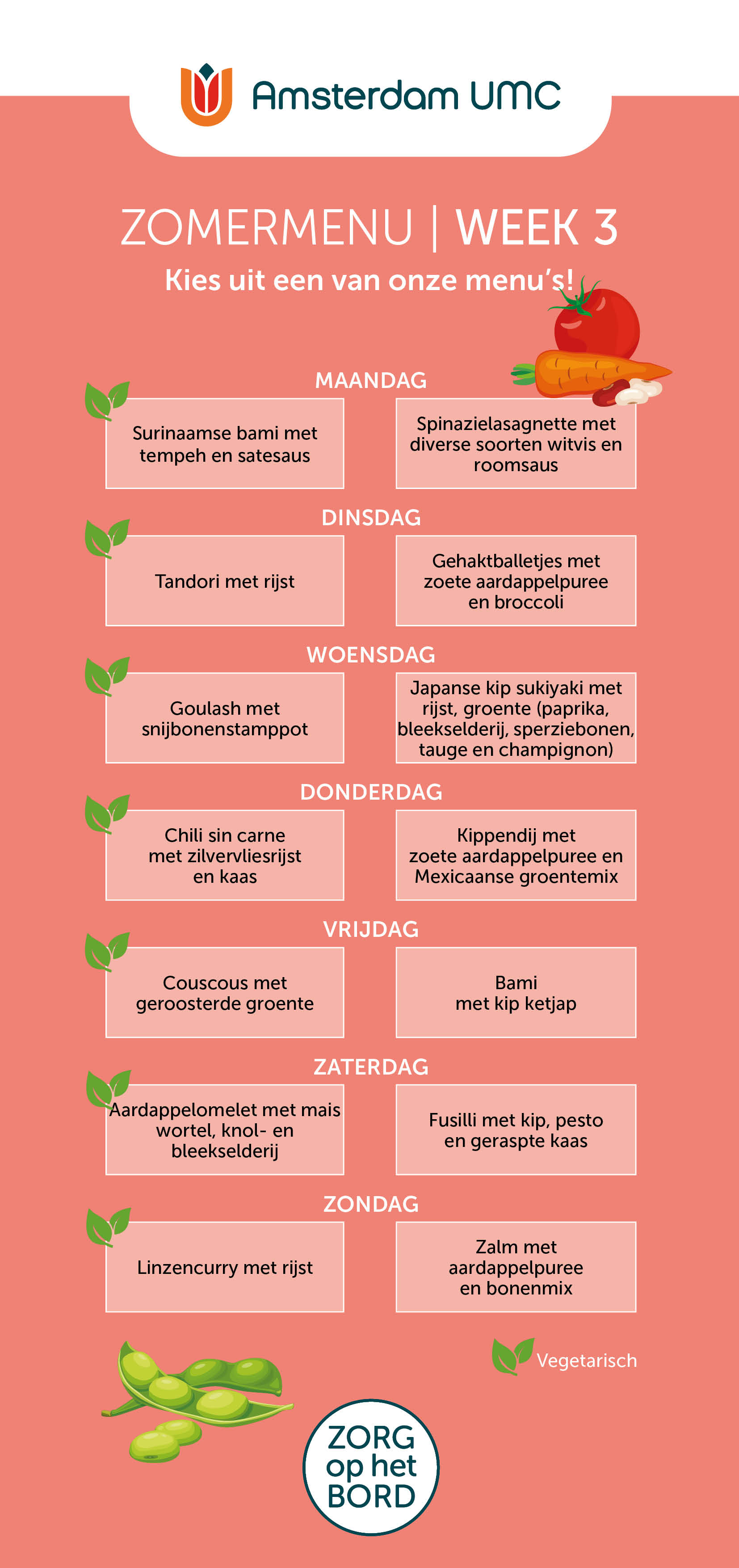 Herfstmenu week 2 avondmaaltijd week 3