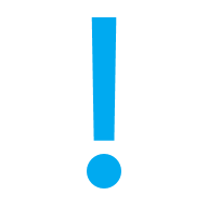 Uitroepteken met effen opvulling