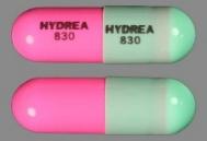 HYDREA 830 HYDREA 830 Pill Pink & Turquoise Capsule/Oblong - Pill Identifier