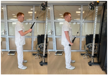 Afbeelding met persoon, kleding, schoeisel, overdekt