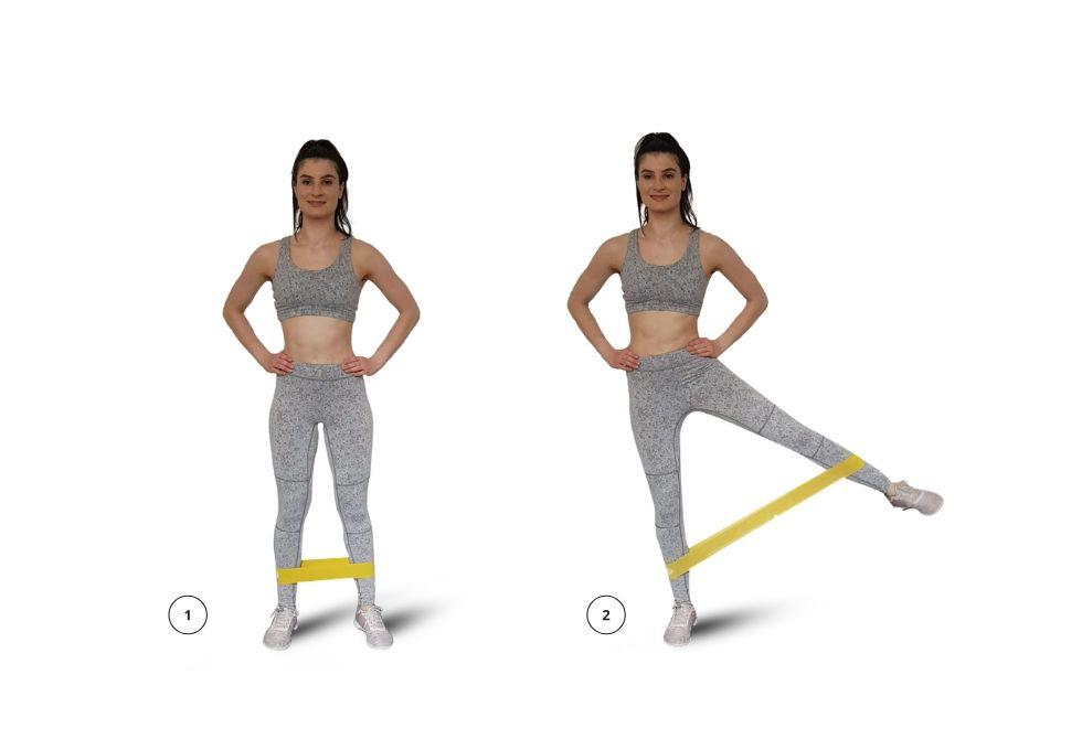 Legs - Standing Leg Abductions with Short Resistance Band - FIT CARROTS | Premium Fitness Tools For Functional and Regeneration Training
