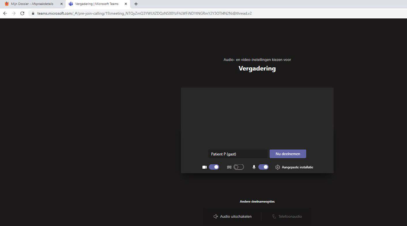 Log in op uw Mijn Dossier account via de app MyChart